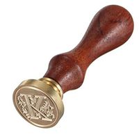 LAAT Classic 26 A-Z Alphabet Letter Stamp Retro Seal Wax Stamp Assorted Color Wood Sealing Wax for Wedding Decoration (K)