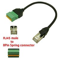 Davitu 1pcs RJ45 to Spring Terminal Adaptor RJ45 to terminal block adapter RJ45 8P8C plug to spring connector
