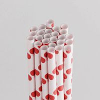 Queen and Company - Perfect Party Collection - Drinking Straws - Polka - Cherry Bomb