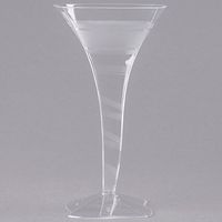 Fineline Wavetrends 1209 Clear Plastic 8 oz. Martini Glass - 72/Case