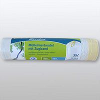 Secolan 1X20 Garbage Bags With Drawstring 35 L White