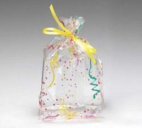 Small Party Confetti & Streamers Cello Cellophane Treat Food Snack Bags (10)