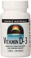 Source Naturals Vitamin D-3 1000 IU, 200 Tablets (2 Pack)