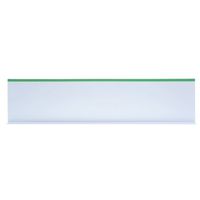 Produce Divider White with Green Trim Plastic Shelf Divider - 30"L x 7"H