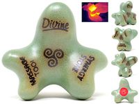 Divine (Ocean)(Single) Synergy Stone - Pro Hot Stone Massage Tool - Focused Relief for Neck, Arms, Hands, Back, Legs and Feet - Relaxing and Therapeutic - Free YouTube Training Videos