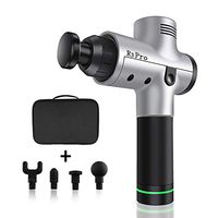 Massage Gun Muscle Massager Deep Tissue Percussion Portable Handheld Electric Body Massager Sports Drill Super Quiet Brushless Motor Cordless, Feeke R3 Pro Black