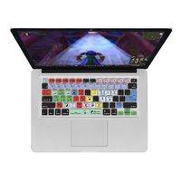 KB Covers World of Warcraft Keyboard Cover for MacBook, MacBook Air 13-Inch and MacBook Pro, Clear with Colored Buttons (WOW-M-CC-2)