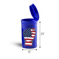 USA Flag Hand First Aid Case Pill Container ID 4758B
