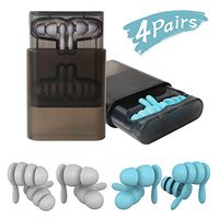 Earplugs for Sleeping Swimming,Concerts, Airplanes and More - Waterproof High Fidelity Silicone Ear Plugs for Hearing Protection and Noise Relief - Blue & Gray