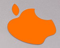 Orange Color Changer Logo Overlay for Macbook