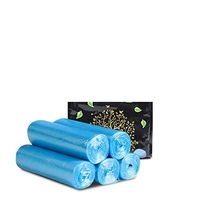 Disposable Trash Bag Small Garbage Bags Material Wastebasket Can Liners Bags For Bathroom, Bedroom, Office, Car, Home Waste Bin, 100 Counts 5 Color (Color : Blue)