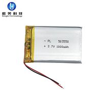 6ea 1000mAH 3.7V 5X34X50mm Large Capacity GPS LED Rechargeable li-Polymer Battery with PCM 503450 Lithium Battery