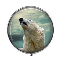 Polar Bear - Polar Bear Art Animal Pill Box - Charm Pill Box - Glass Candy Box