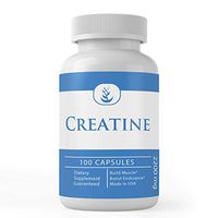 Micronized Creatine (100 Capsules, 2200 mg Serving) by Pure Organic Ingredients, Highest Quality 100% Pure Creatine Monohydrate, Pre & Post Workout Supplement
