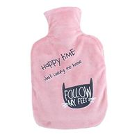 1000mL Winter Handwarmer Pocket Cute Hot-Water Bottle Water Bag Pink