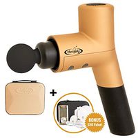 Thrively Deep Tissue Muscle Massager Gun - Most Powerful, Quietest Massage Gun for Athletes w/Bonus Tens Unit - Neck, Back & Body Percussion Massager Great for Recovery, Relaxation and Rejuvenation