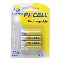 4pcs PKCELL 1200mAh NI-MH Batteries 1.2V Rechargeable AAA Battery Environmental Friendly Fit Most Electronic Products
