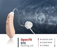 QT S Hearing Amplifier BTE Behind The Ear High Quality Sound New Design Rocker Volume Switch Environment Modes Comes with Complete Sets, 2 Battery & 1 Year Warranty