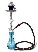 Blue Hookah 1 hose shisha 22" sky bar narguile nargile glass water Vase pipe