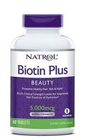 Natrol Biotin Plus Lutein Tablets, 5,000mcg, 60 Count