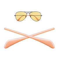 HEYDEFO Replacement Temple Tips(Ear Socks) for Ray-Ban Aviator RB3025 3025 Sunglasses Repair Kits Nude