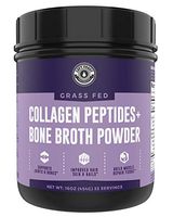 Collagen Bone Broth Powder | Grass Fed Bone Broth with Collagen Peptides - Unflavoured - Grass Fed, Hydrolyzed Beef, Zero Carb, Dairy Free Protein Powder - 1lb, 32 Servings, by Left Coast Performance