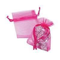 Fun Express - Mini Azalea Organza Drawstring Bags - Party Supplies - Bags - Fabric & Textile Bags - 50 Pieces