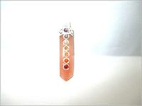 Jet Red Aventurine Point Chakra Pendant 2 inch Approx. Faceted A++ Top Jet International Healing India Crystal Therapy Booklet Chakra Balancing Image is JUST A Reference
