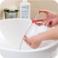 Drain Weasel Sink Snake -Drain Snake Hair Drain Clog Remover Cleaning Tool - Thin, Flexible and Easy to Use - Safe for Most Drains and Grates (B)