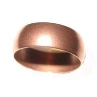 Solid Copper Ring Band 8mm Domed Ring for Sports, Joint and Arthritis Pain Relief Made in USA (10)