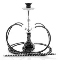 4 hose 20" Black Hookah shisha nargila bar narguile nargile glass vase Vase new