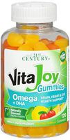 21st Century VitaJoy Omega + DHA Gummies Fruit Flavored - 120 gummies, Pack of 3