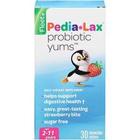 Fleet Pedia-Lax Probiotic Yums Dietary Supplement Chewable Tablets Strawberry 30 Tablets (Pack of 4)