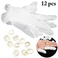 JUSTDOLIFE 2PCS Nitrile Gloves DIY Craft Gloves Casting Tools with 10PCS Finger Cots