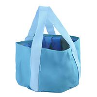 uxcell Camping Polyester Foldaway Fishing Water Storage Bucket Washbasin Blue
