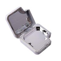 Portable Contact Lens Case Box Holder，Stylish Simple Contact Lens Travel Case with Mirror with Bottle with Tweezers Container Holder