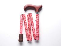 Merry Sticks Designer Folding Adjustable Walking Cane, Roses
