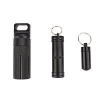 WEIYE Waterproof Pill Fob Capsule/Match Case Battery Holder Case, Outdoor Survival Storage Container Dry Box - 3PCS Pill Case Set