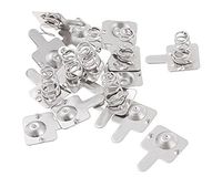 YXQ AA Battery Spring Plate Set Contact Positive Negative Conversion Silver Tone, 50Pairs,A044