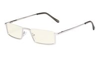 Eyekepper Computer Reading Glasses,UV420 Protection Blue Light Filter,Half-Rim Readers,Silver +1.75