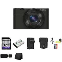 Sony DSC-RX100 Digital Camera + 32GB Memory Card + NP-BX1 Lion Battery + Carrying Case + Mini Tripod Kit + USB SDHC Reader + Memory Wallet