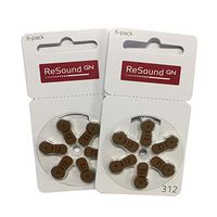 Hearing Amplifier Batteries Size 312 for FIIL-G2090 Hearing Amplifier(12 Total Batteries)