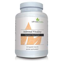 Adrenal Vitality -Vegetarian formulated Adrenal Fatigue Supplement- Powerful Adaptogenic Cortisol Manager - Extracts of Cordyceps, Rhodiola and Ginseng 120 Vegetarian Capsules