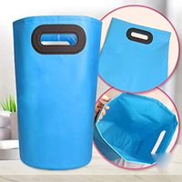 JIJIKOKO Portable Outdoor Folding Bucket Fishing Bucket Vehicle Fish Bucket Collapsible Camping Fishing Bucket Wash Basin Water Container Kids Toy Storage Box (Blue)