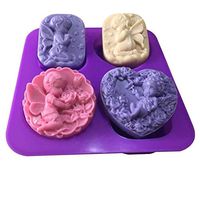 CHERRYSONG Angel Wings Fondant Silicone Molds 3D Mini Wing Shaped DIY Cake Molds,Baby Shower Birthday Party Cake Decoration Chocolate Candy Mold Soap Wax Melt Clay Mold