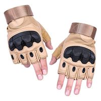 Outdoor Sports Half Finger Gloves Men's Motorcycle Riding Fitness Gloves Spring and Autumn Outdoor Equipment 3 Colors Optional (Pair) (Color : Sand Color)