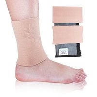 CRS Cross Ankle Gel Sleeves - Padded Skate Socks Ankle Protection (Figure Skating, Hockey, Roller, Inline, Riding, ski or Equestrian Tall Boots) (2 Discs + 2 Gel Sleeves)