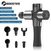 Booster Pro 3 Deep Muscle Massage Gun Quiet Technology for Athletes Percussion Massager Deep Relaxation Therapy Vibrating Massager Machine 6 Head 4 Speed Deep Tissue Muscle Massager