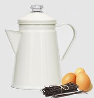 Retro Enamel Stove Top 1L Coffee Perculator in Champagne color