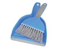Small Portable Travel Size Brush & Dustpan Set Car Garage Cleaning Brush Soft Grip Dustpan Dirt Dust Sweeping Broom Clean Hard Bristle Brush Hanging Dust Pan Remover Janitor Supplies Closet